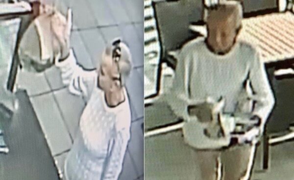 These surveillance images were captured of the woman who reportedly took a purse from Dunkin Donuts.