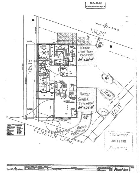 This diagram shows the plan for the second garage