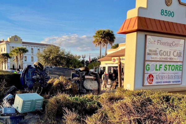 Emergency personnel responded to the crash scene at Santa Fe Cross Plaza Emergency personnel responded to the crash scene at Santa Fe Cross Plaza