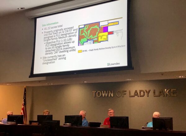 Lady Lake commissioners on Monday night listened to a presentation from attorney Tara Tedrow.