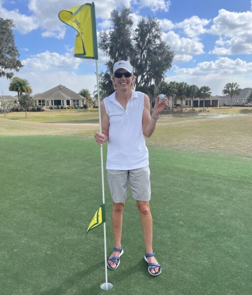 Lisa Hayhoe recently got her first hole in one in The Villages.