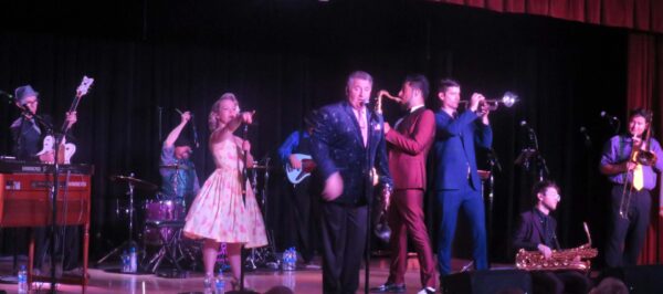 Louis Prima Jr and the Witnesses on stage Sunday for the Paisans Club