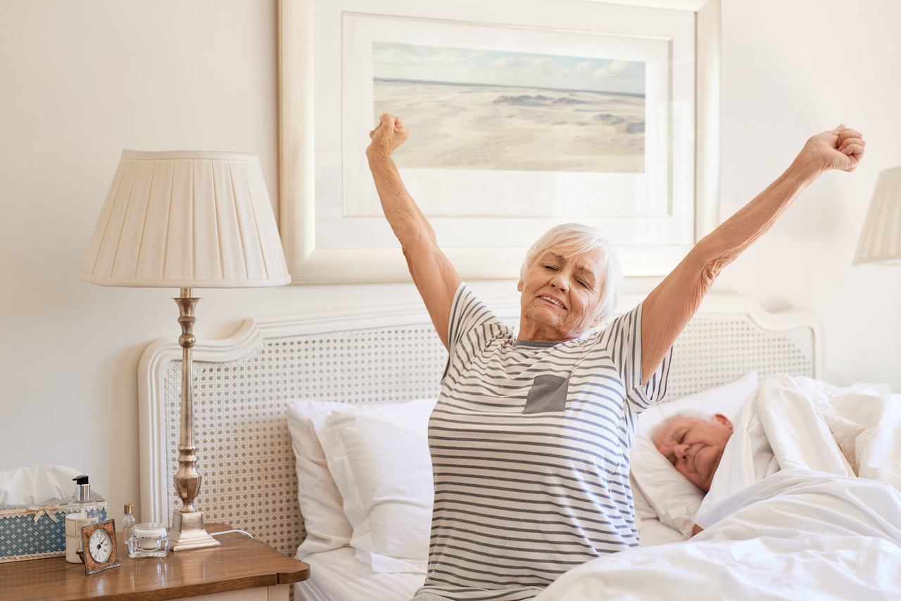 Older couple in bed