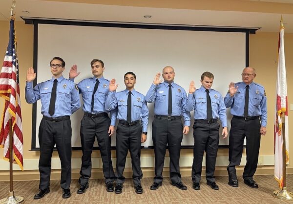 The new firefighters and inspector took the oath on Friday The new firefighters and inspector took the oath on Friday