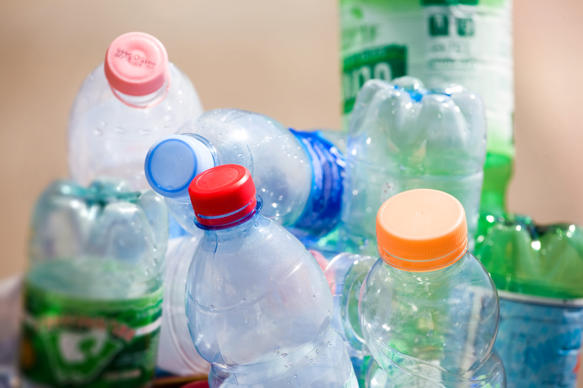 plastic water bottles