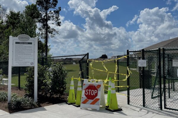 A golf cart crash has forced the closure of the Homestead Dog Park in the Village of Citrus Grove