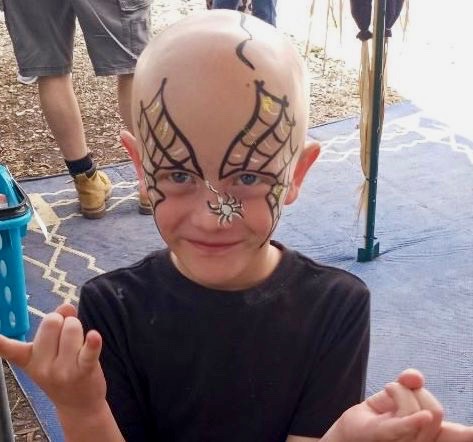 Lisa DeMarcos grandson Jeremy with face paint