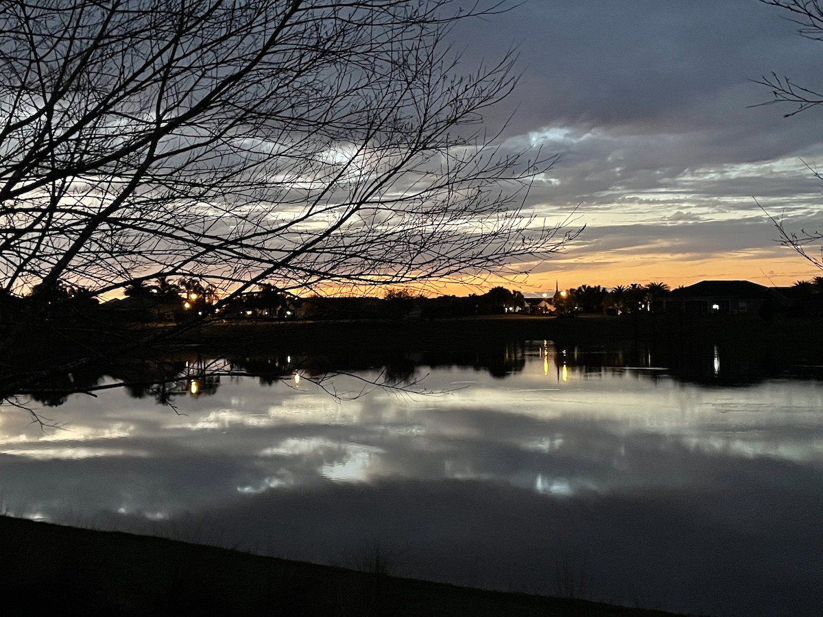 Sunset Over Water In The Village Of Dunedin