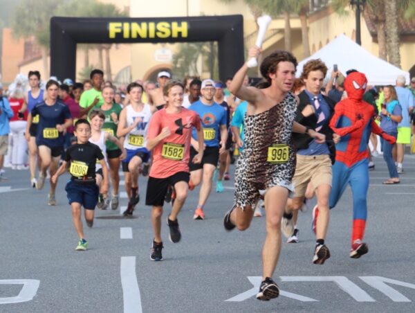 Some runners wore customes in the Runnoing of the Squares 5K