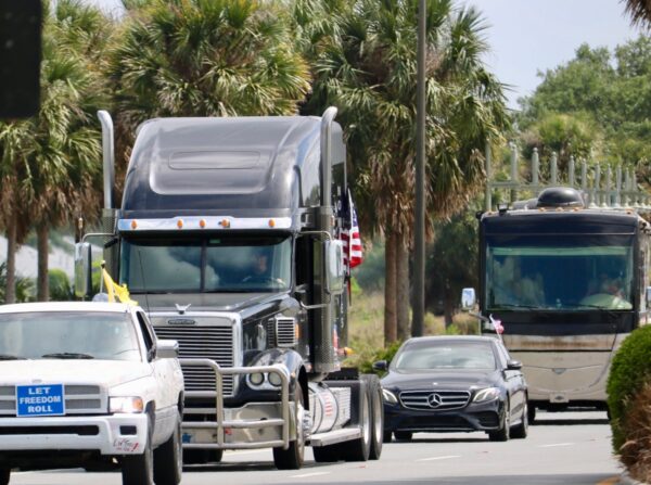 The Florida United Convoy traveled through The Villages on Wednesday afternoon.