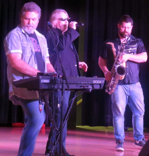 David Miller on keyboards with singer Kerry Craig and Doug Norton on sax