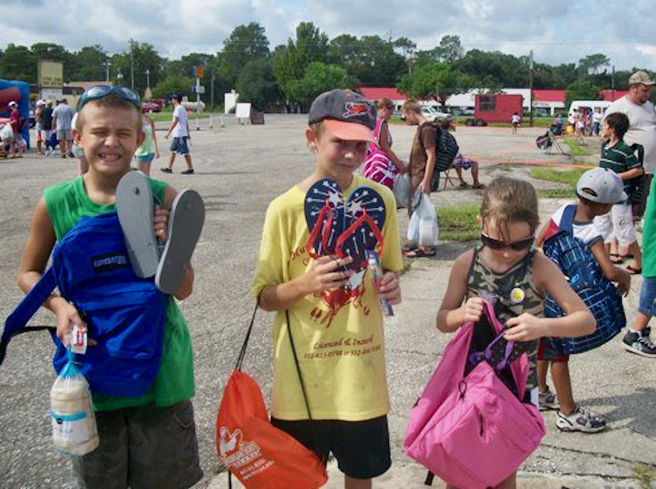 Kids with supplies