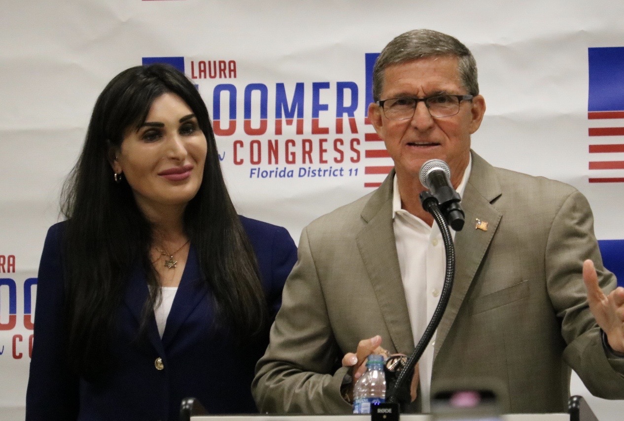 Laura Loomer with former National Security adviser Michael Flynn