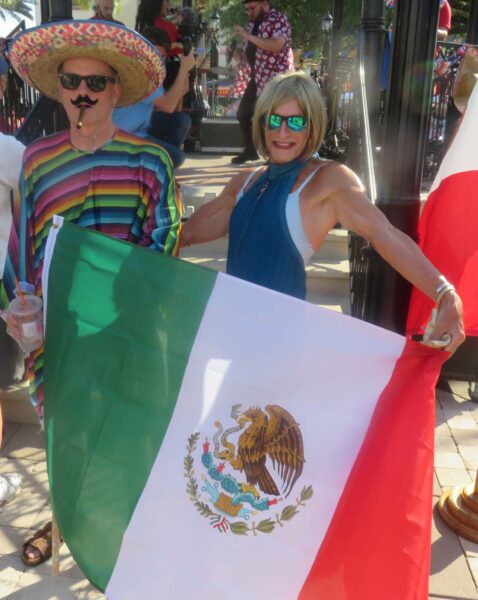Residents proudly display the flag on Cinco de Mayo