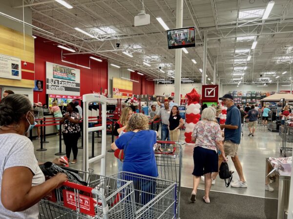 Shoppers were out in force Friday morning at BJs Wholesale Club