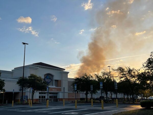 Smoke was seen coming from behind Sams Club in Lady Lake