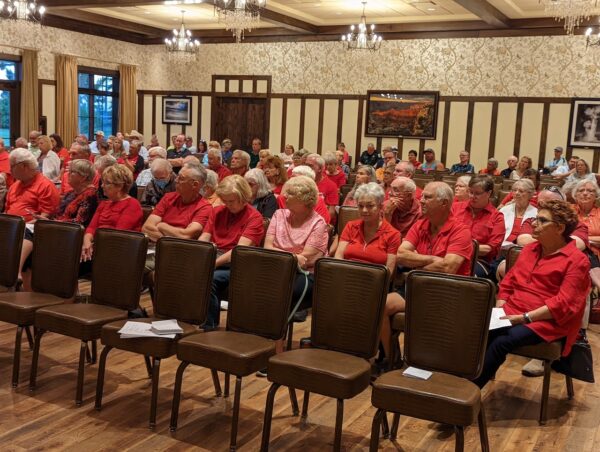 Vilagers were decked out in red at Tuesdays Sumter County Commission meeting