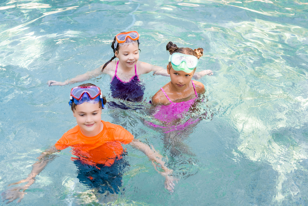 children in swimming pool