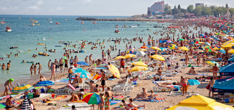 Crowded beach can make staying home a better option
