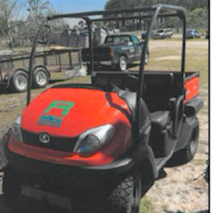 This Kubota GZ460 ES tractor was stolen from a parking lot at Brownwood Paddock Square