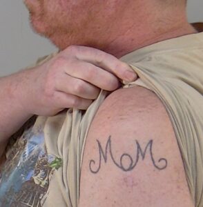 Christopher Mundays tattoo in honor of his mother