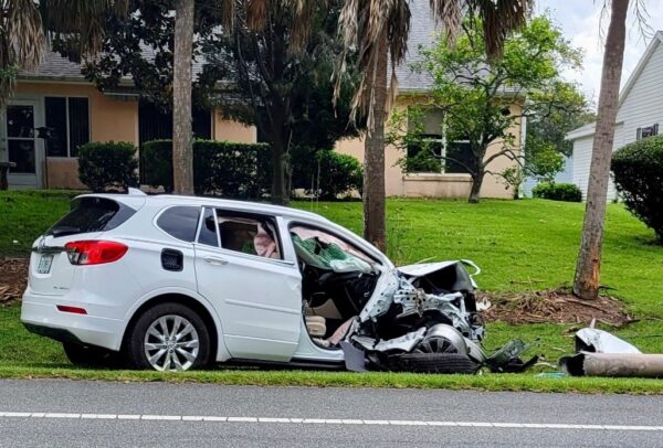 This vehicle was involved in a crash Saturday afternoon on Morse Boulevard near Rio Grande Boulevard