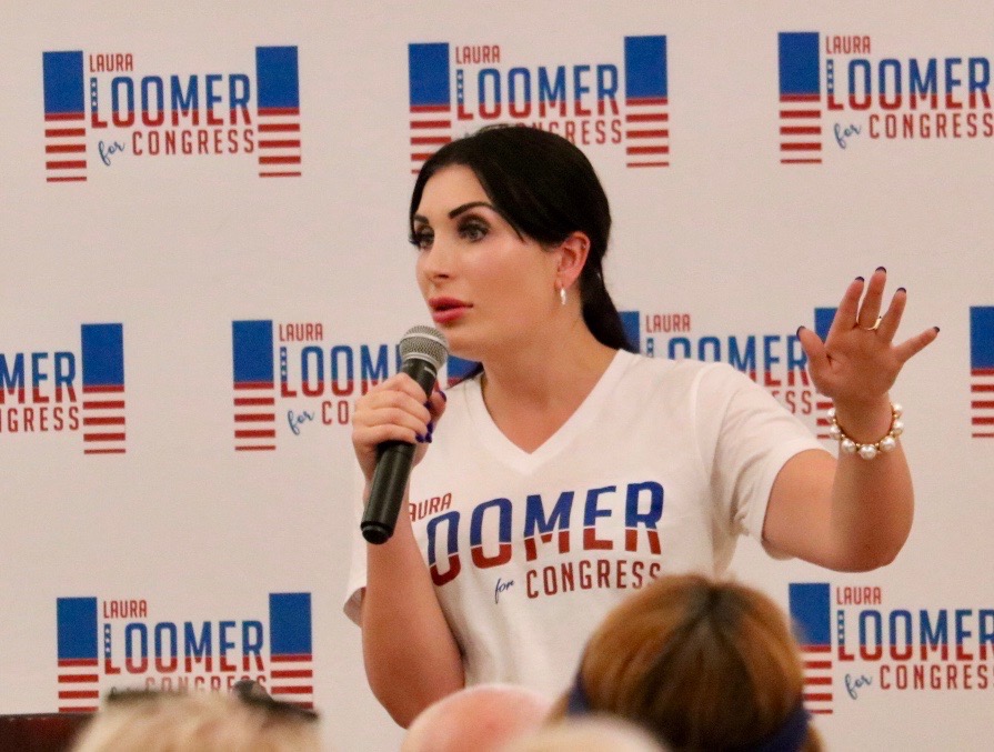 Laura Loomer at Monday nights town hall event in Wildwood