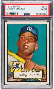 The 1952 Mickey Mantle card sold for a record 12.6 million