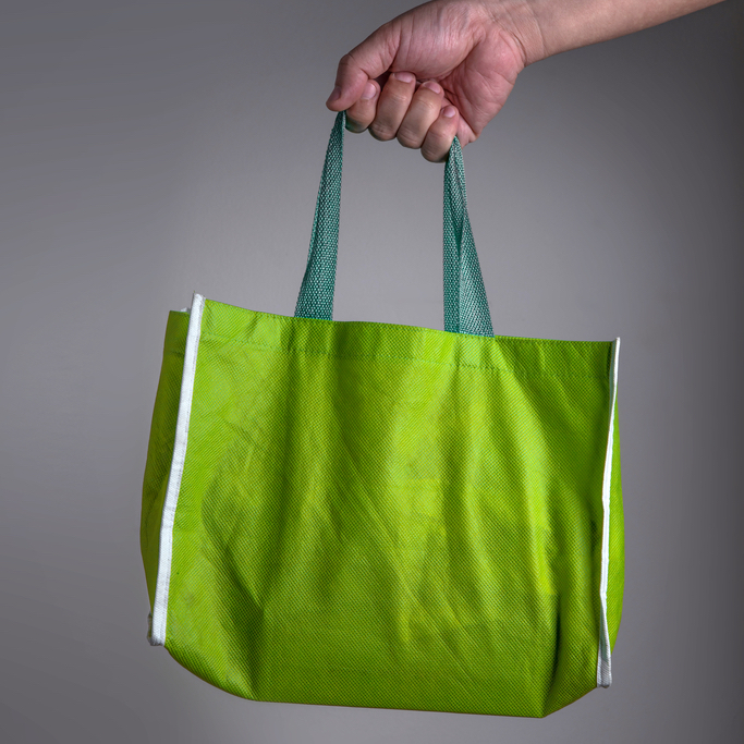 reusble green shopping bag