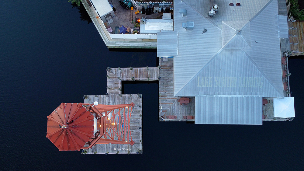 Lighthouse Point Bar And Grille At Lake Sumter Landing From Above