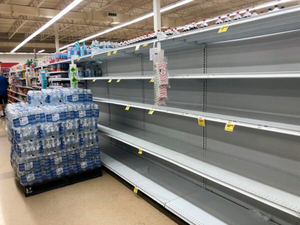 Replacement water arrived Monday night at Winn Dixie at Pinellas Plaza