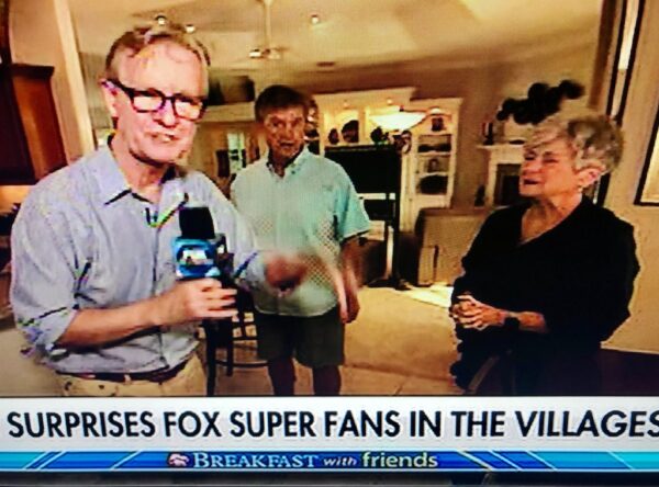 Steve Doocy surprised Al and Marcia Butlere when he showed up to prepare breakfast for them.