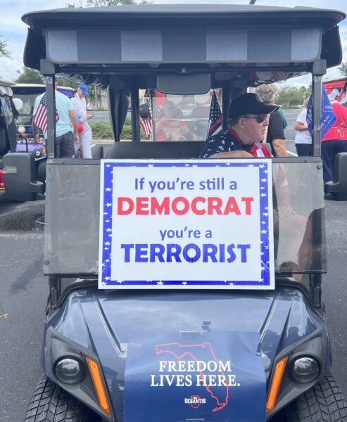 The Villages MAGA Club held a golf cart rally Sunday afternoon