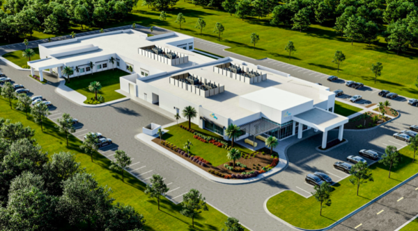 This is a rendering of the 43000 square foot facility that would be located on 4.89 acres next to the Family Community Church on County Road 466
