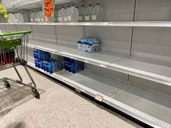 Water was in short supply Sunday at Publix at Southern Trace in The Villages