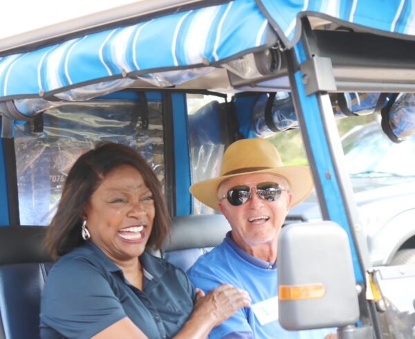 Congresswoman Val Demings clearly enjoyed the Golf cart parade