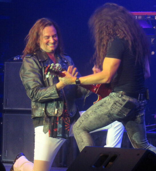 Constantine Maroulis and guitarist Kevin Herrera take the stage