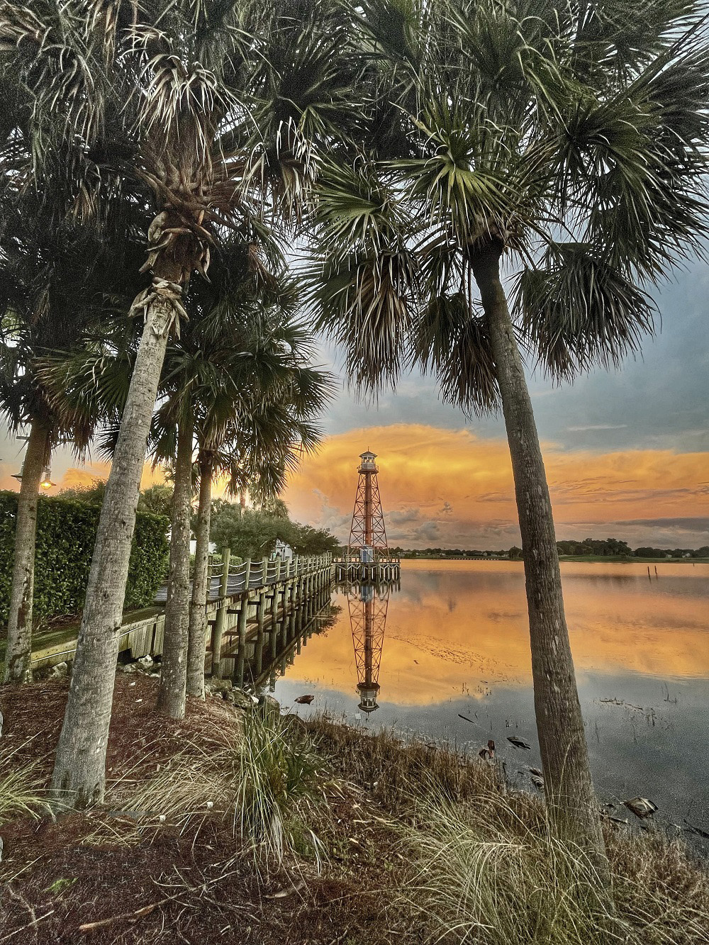 Gorgeous Orange Sunrise At Lake Sumter Landing