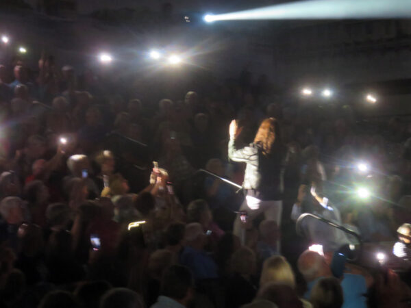 The bleachers came alive in Savannah Center when Constantine Maroulis went up to sing with the fans