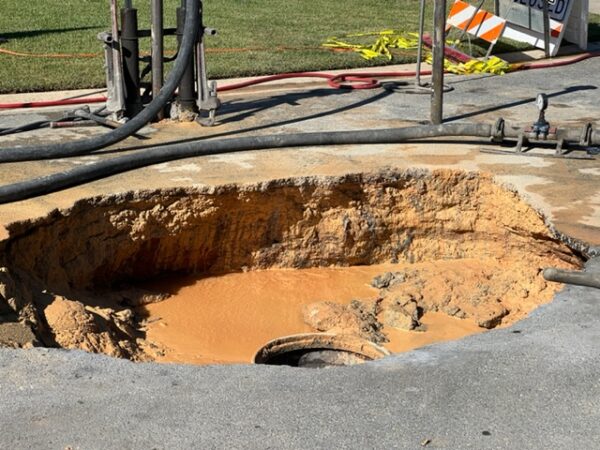 sinking manhole sinking manhole