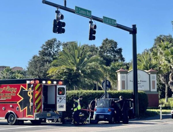 Emergency personnel were at the scene of the golf cart accident Friday afternoon near Freedom Pointe