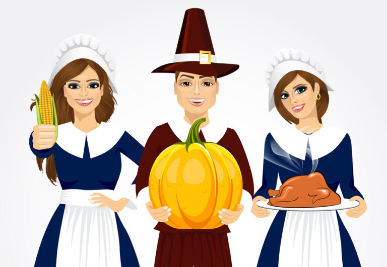 The Pilgrims get credit for Thanksgiving