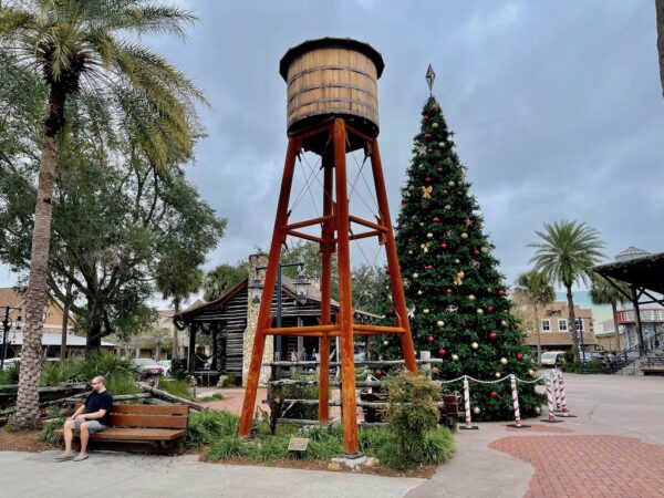 The new water tower has been erected at Brownwwood Paddock Square in time for Christmas