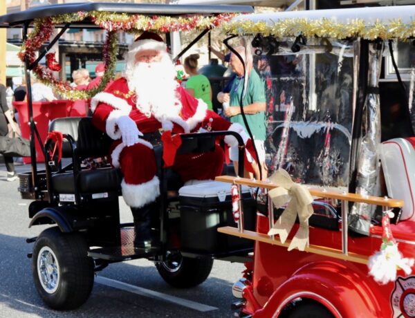 Santa Claus made an appearance at the. parade