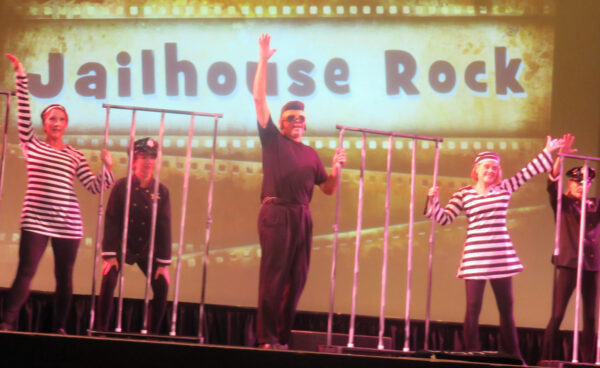 Dave Saxe makes like Elvis in Jailhouse Rock