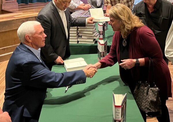 Mike Pence greets a well wisher at Tuesdays event Mike Pence greets a well wisher at Tuesdays event