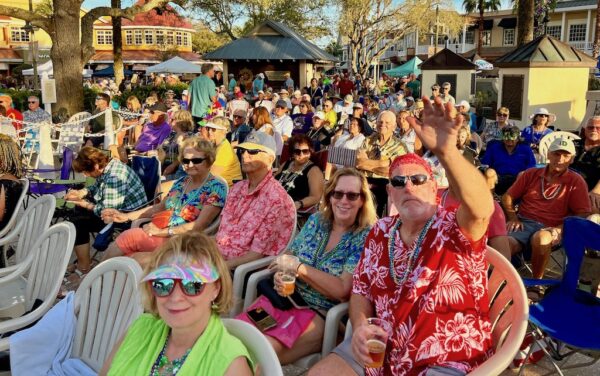 A big crowd turned out for the Mardi Gras party. A big crowd turned out for the Mardi Gras party.