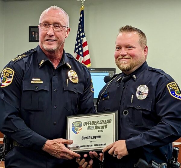 Chief Randy Parmer and Officer Garth Layne Chief Randy Parmer and Officer Garth Layne