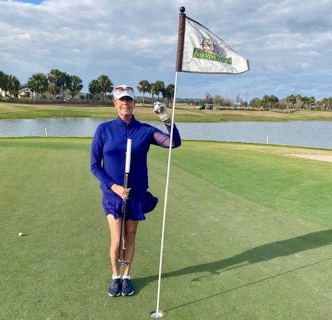 Ellen Dye got a hole in one at the Belle Glade Championship Golf Course