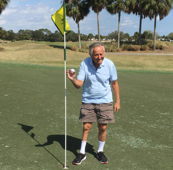 Gary Segal of the Village of Pine Ridge got a hole in one